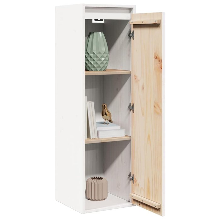 Vidaxl Wandschrank aus Kiefernholz, 30x30x100 cm, Weiß - bis zu 34% sparen