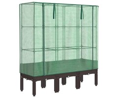 Vidaxl Hochbeet mit Gewächshaus-Abdeckung, Rattanoptik, 120 x 40 x 140 cm - bis zu 34%