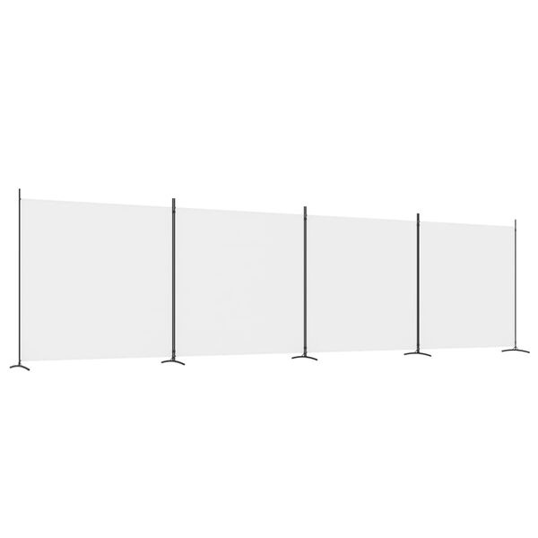 Vidaxl Flexibler Raumteiler 698x180 cm - 4 Paneele Weiß - bis zu 34% sparen