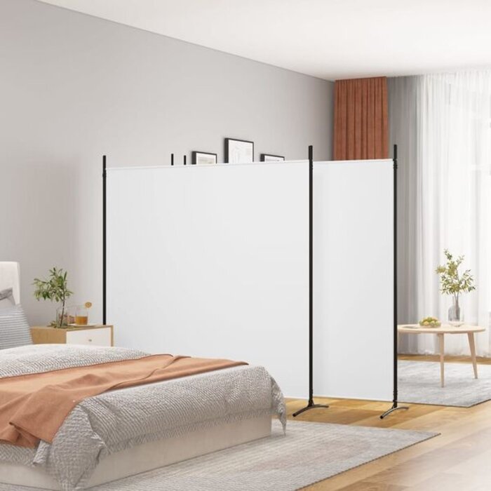 Vidaxl Flexibler Raumteiler 698x180 cm - 4 Paneele Weiß - bis zu 34% sparen