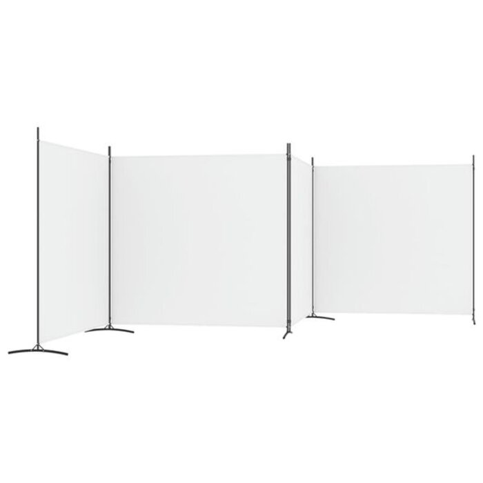 Vidaxl Flexibler Raumteiler 698x180 cm - 4 Paneele Weiß - bis zu 34% sparen