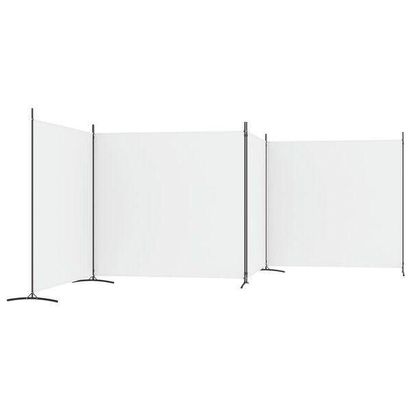 Vidaxl Flexibler Raumteiler 698x180 cm - 4 Paneele Weiß - bis zu 34% sparen