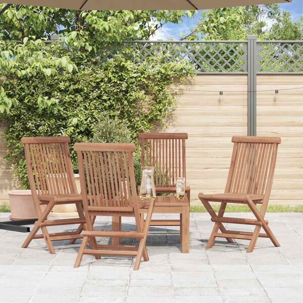 Vidaxl 4er Set Klappbare Gartenstühle aus massivem Teakholz - bis zu 35% Rabatt