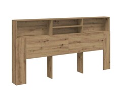 Vidaxl Bett-Kopfteil mit Regal 200x103,5 cm - Artisan-Eiche - bis zu 35% Rabatt