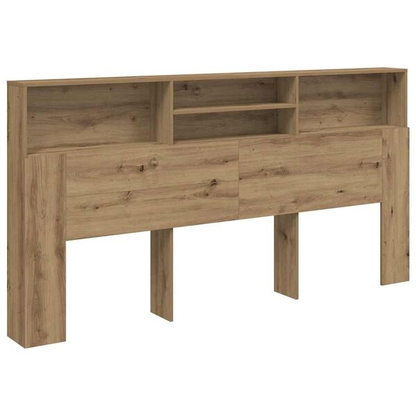 Vidaxl Bett-Kopfteil mit Regal 200x103,5 cm - Artisan-Eiche - bis zu 35% Rabatt