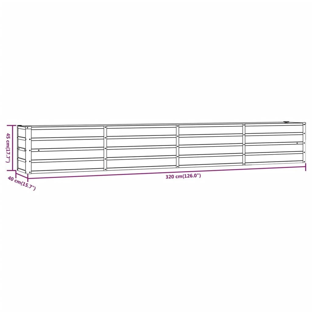Vidaxl Hochbeet aus Cortenstahl 320 x 40 x 45 cm - Jetzt bis zu 34% Rabatt sichern