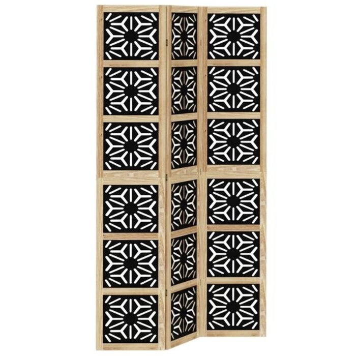 Vidaxl Raumteiler aus Paulownia-Holz, 3 Paneele, 110x200 cm - bis zu 34% sparen