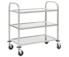 Vidaxl Profi Edelstahl Küchenwagen mit 3 Ebenen - Jetzt bis zu 41% sparen!
