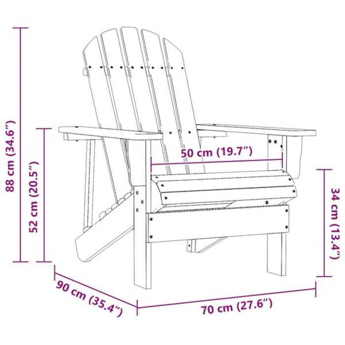 Vidaxl Adirondack Gartenstuhl Fichtenholz Rosa - bis zu 34% Rabatt