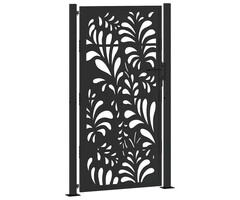 Vidaxl Gartentor mit Wellendesign 100x175 cm Schwarz - bis zu 35% Rabatt