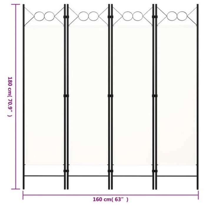 Vidaxl Stilvoller 4-Paneel Raumteiler, 160 x 180 cm - Jetzt bis zu 33% reduziert