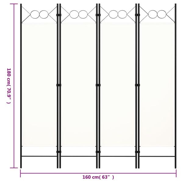Vidaxl Stilvoller 4-Paneel Raumteiler, 160 x 180 cm - Jetzt bis zu 33% reduziert
