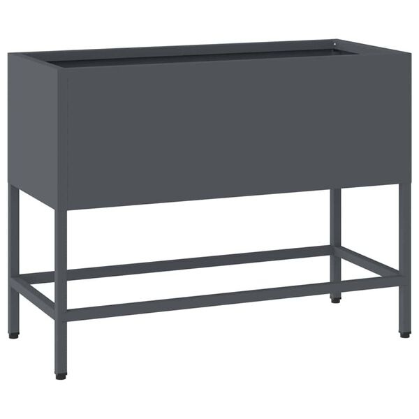 Vidaxl Stahl-Hochbeet in Anthrazit, 60 x 26 x 45 cm - bis zu 29% reduziert