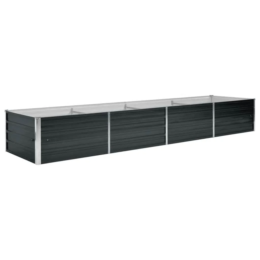 Vidaxl Großes Hochbeet 320x80x45cm aus Stahl in Anthrazit - sparen Sie bis zu 34%