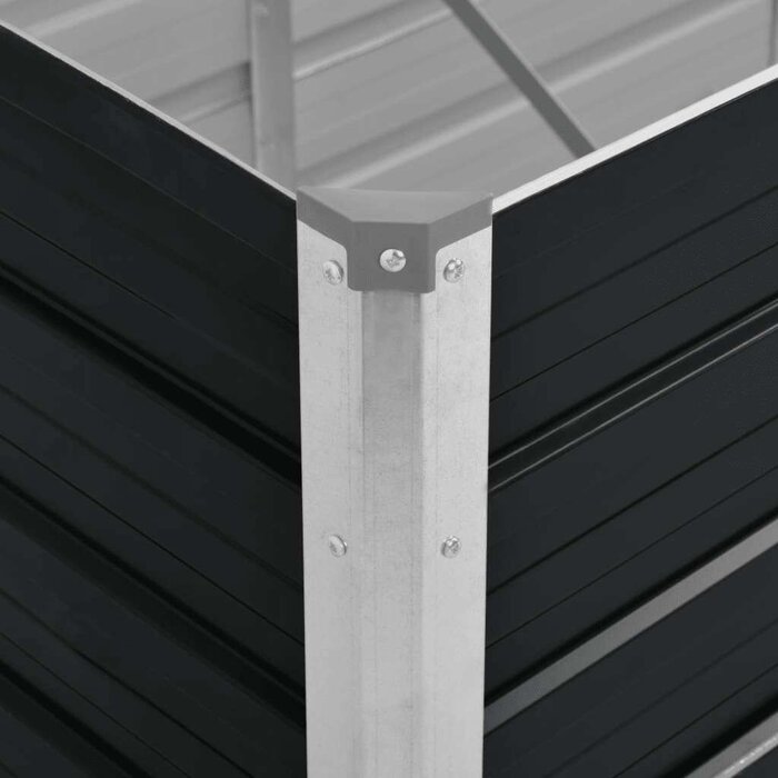 Vidaxl Großes Hochbeet 320x80x45cm aus Stahl in Anthrazit - sparen Sie bis zu 34%