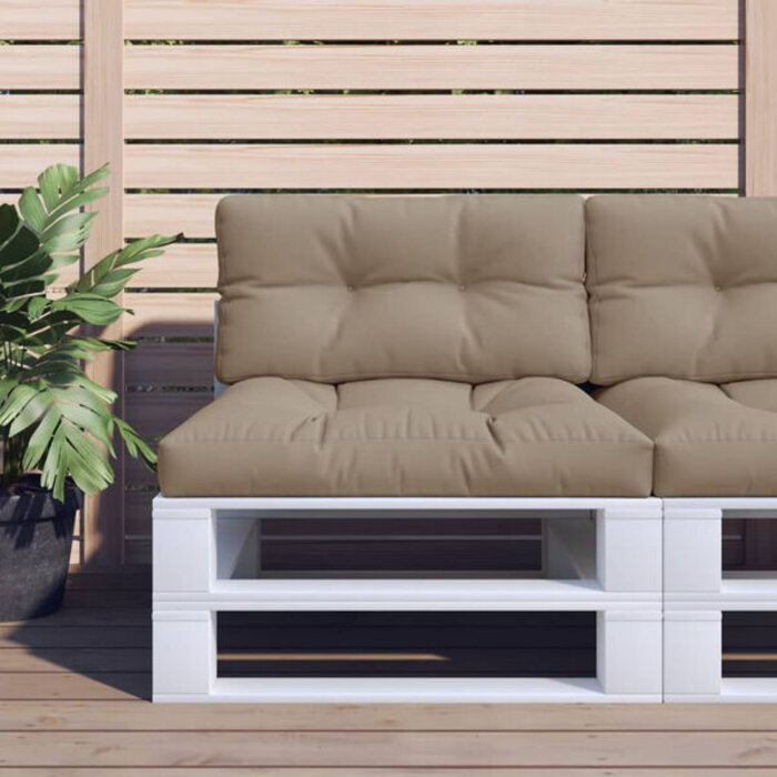 Vidaxl Palettenkissen Set 70x70 cm, Taupe - Jetzt bis zu 34% Rabatt sichern