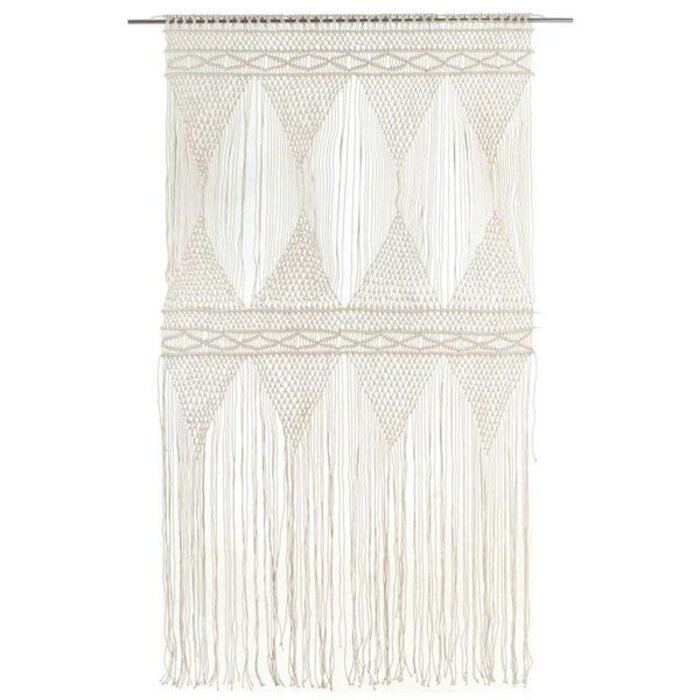 Vidaxl Eleganter Makramee-Vorhang 140x240 cm - Creme - bis zu 33% Rabatt