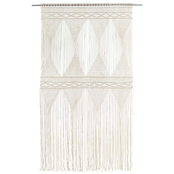 Vidaxl Eleganter Makramee-Vorhang 140x240 cm - Creme - bis zu 33% Rabatt