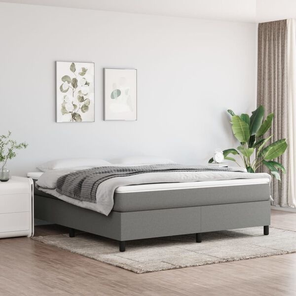 Vidaxl Stoff-Bettgestell 160x200 cm Dunkelgrau - Jetzt bis zu 35% Rabatt sichern