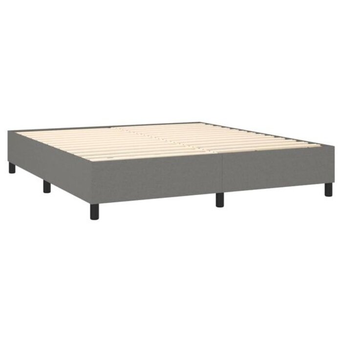Vidaxl Stoff-Bettgestell 160x200 cm Dunkelgrau - Jetzt bis zu 35% Rabatt sichern