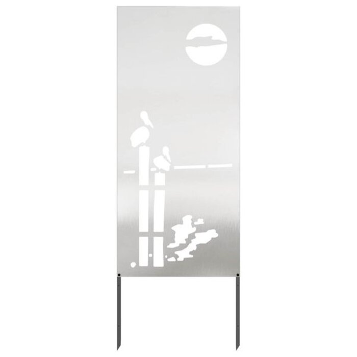 Vidaxl Edelstahl Sichtschutzzaun 50x140 cm, silber - bis zu 34% günstiger