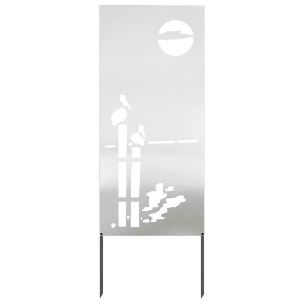 Vidaxl Edelstahl Sichtschutzzaun 50x140 cm, silber - bis zu 34% günstiger