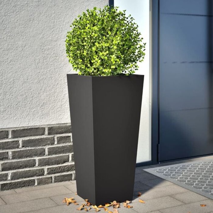 Vidaxl 2er-Set Pflanzkübel Stahl 35x35x75 cm Schwarz - bis zu 34% sparen