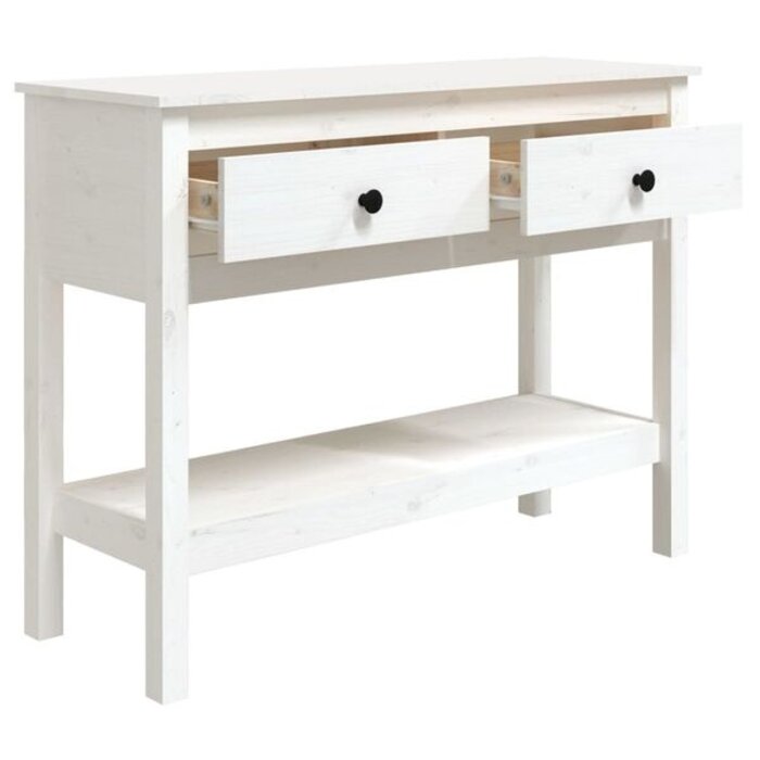 Vidaxl Wandtafel aus massivem Kiefernholz - Weiß, 100x35x75 cm - bis zu 35% Rabatt
