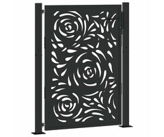 Vidaxl Gartentor mit Flammendesign 100x125cm, Schwarz - bis zu 41% Rabatt