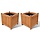 2er Set Hochbeet Pflanzkübel Massivholz 30x30x30 cm - bis zu 33% sparen