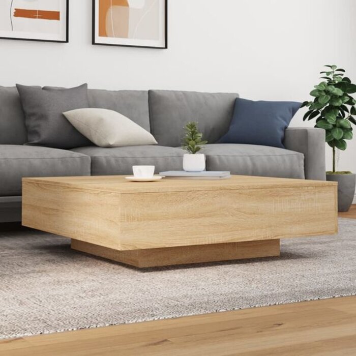 Vidaxl Couchtisch Sonoma-Eiche 100x100 cm - Modernes Design - bis zu 35% Rabatt