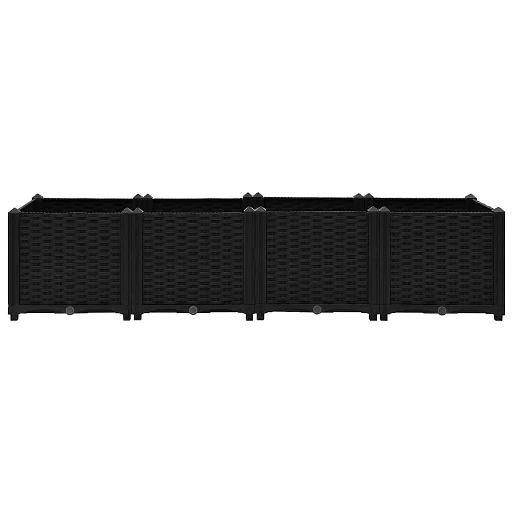Vidaxl Hochbeet 160x40x38 cm Schwarz - Robustes Pflanzgefäß bis zu 34% günstiger
