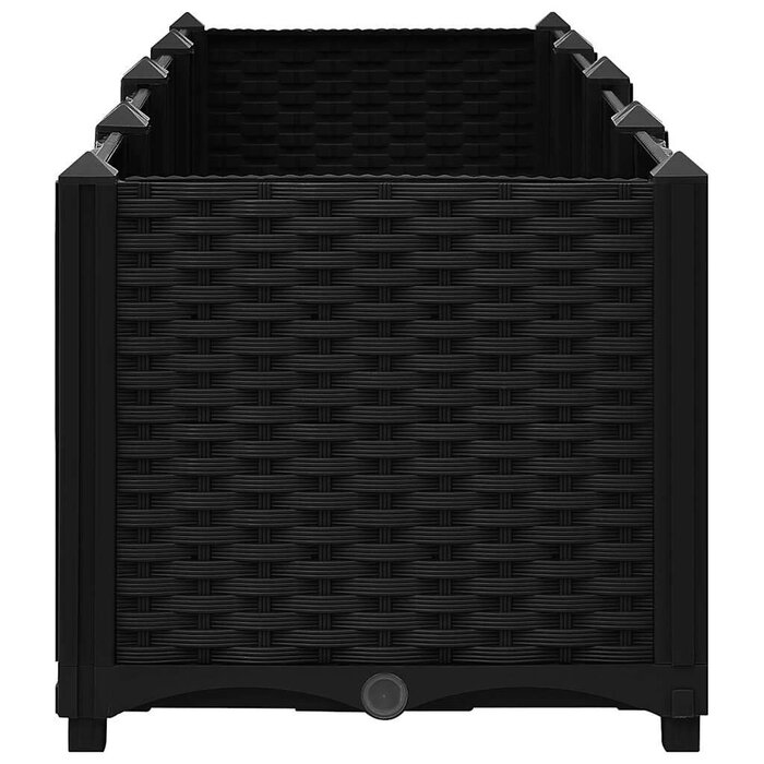 Vidaxl Hochbeet 160x40x38 cm Schwarz - Robustes Pflanzgefäß bis zu 34% günstiger