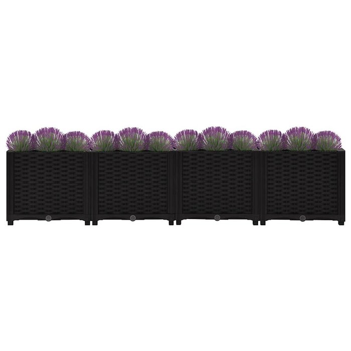 Vidaxl Hochbeet 160x40x38 cm Schwarz - Robustes Pflanzgefäß bis zu 34% günstiger