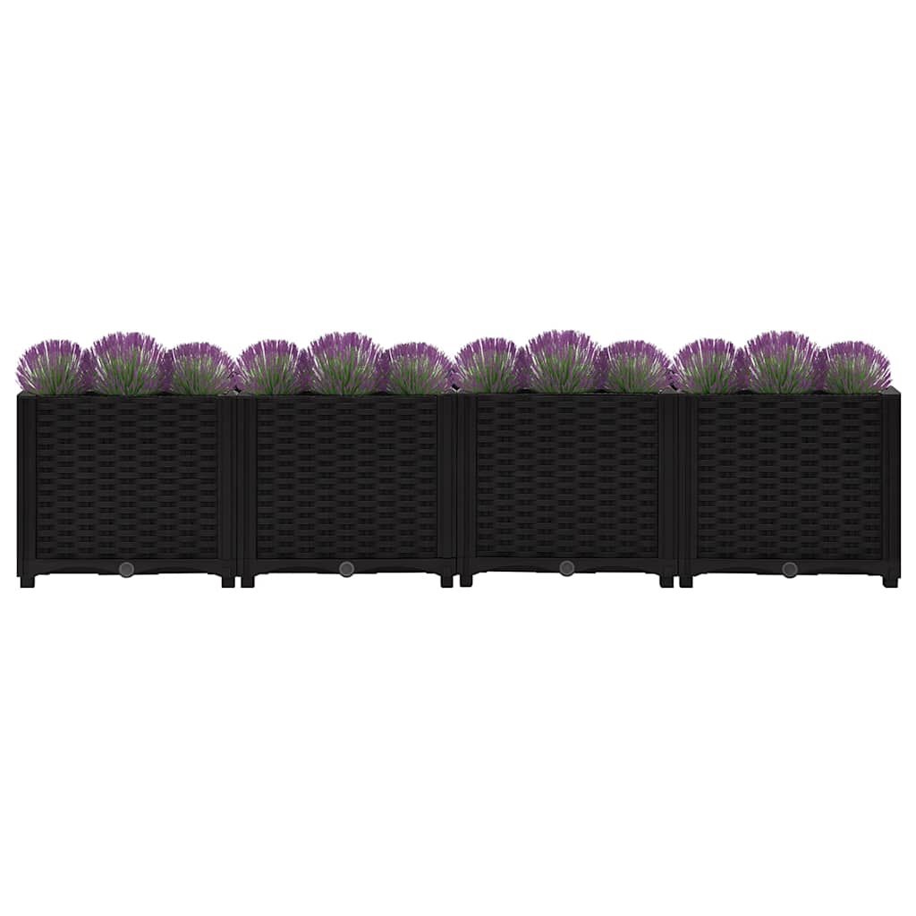Vidaxl Hochbeet 160x40x38 cm Schwarz - Robustes Pflanzgefäß bis zu 34% günstiger