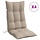 4er-Set Hochlehner-Stuhlkissen Taupe 120x50cm - bis zu 34% Rabatt