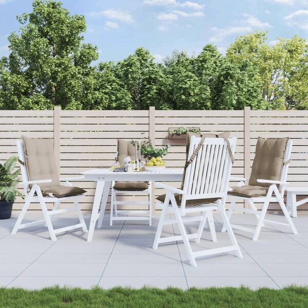 Vidaxl 4er-Set Hochlehner-Stuhlkissen Taupe 120x50cm - bis zu 34% Rabatt