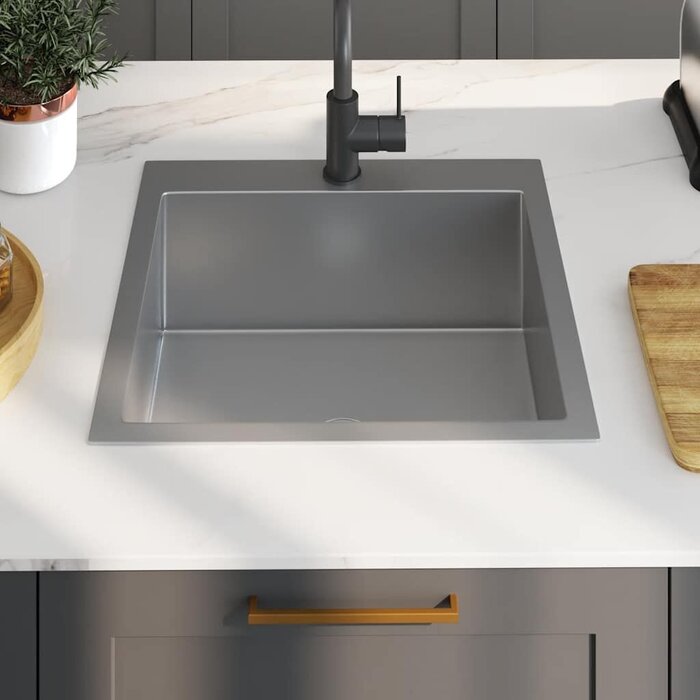Vidaxl Handgefertigte Edelstahlspüle 55x44cm - Jetzt bis zu 34% günstiger sichern