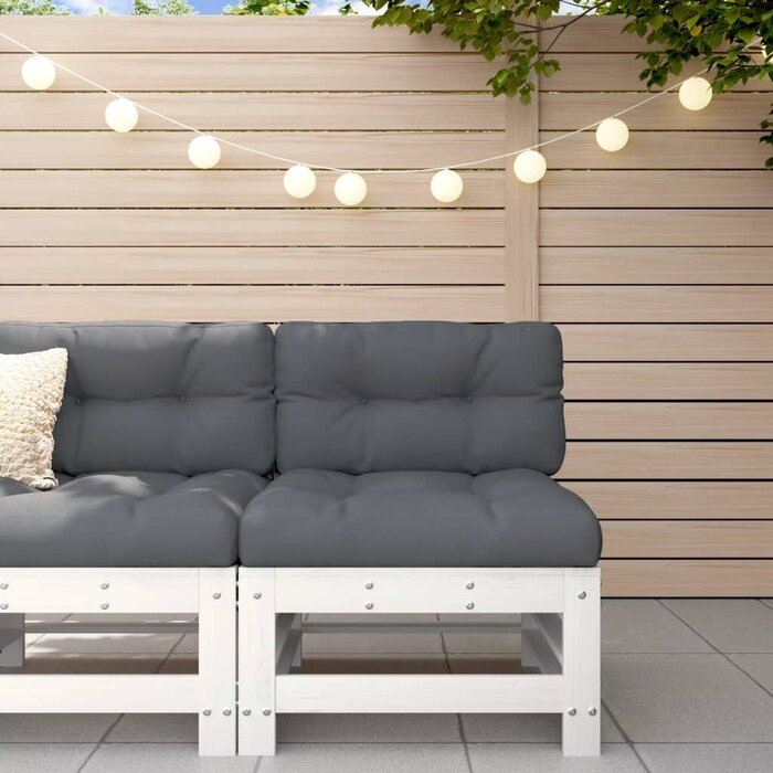 Vidaxl Garten-Mittelsofa aus Kiefernholz - Weiß - Outlet bis zu 32% günstiger