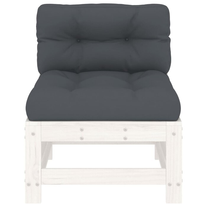 Vidaxl Garten-Mittelsofa aus Kiefernholz - Weiß - Outlet bis zu 32% günstiger