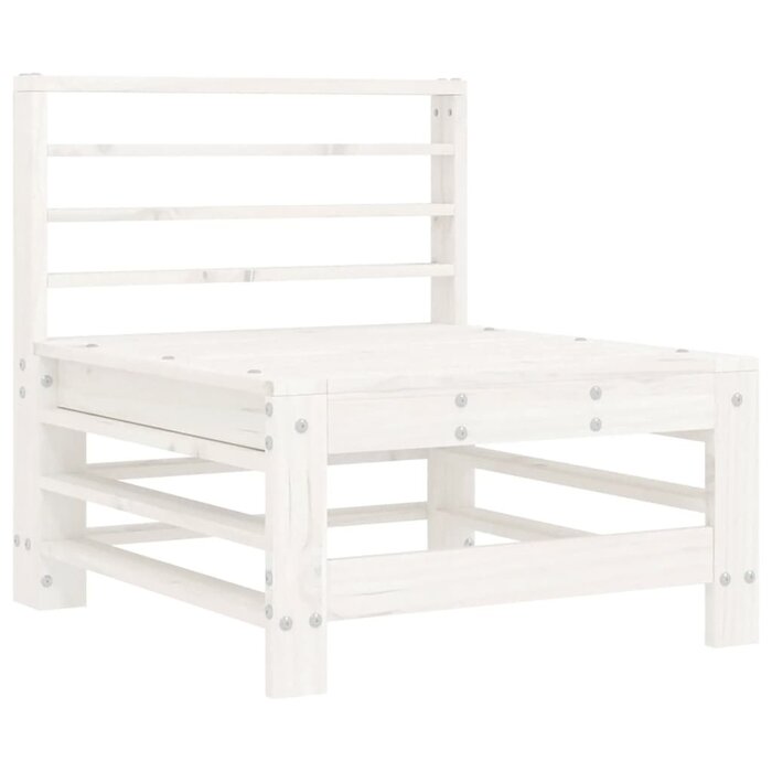 Vidaxl Garten-Mittelsofa aus Kiefernholz - Weiß - Outlet bis zu 32% günstiger