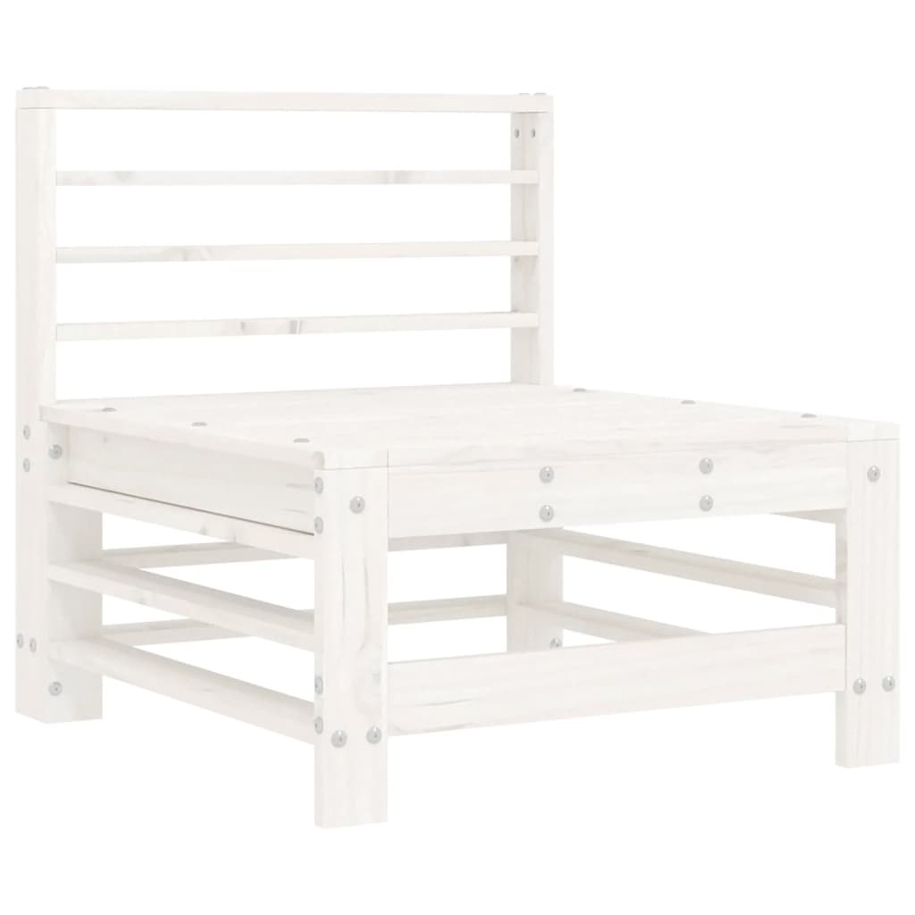Vidaxl Garten-Mittelsofa aus Kiefernholz - Weiß - Outlet bis zu 32% günstiger