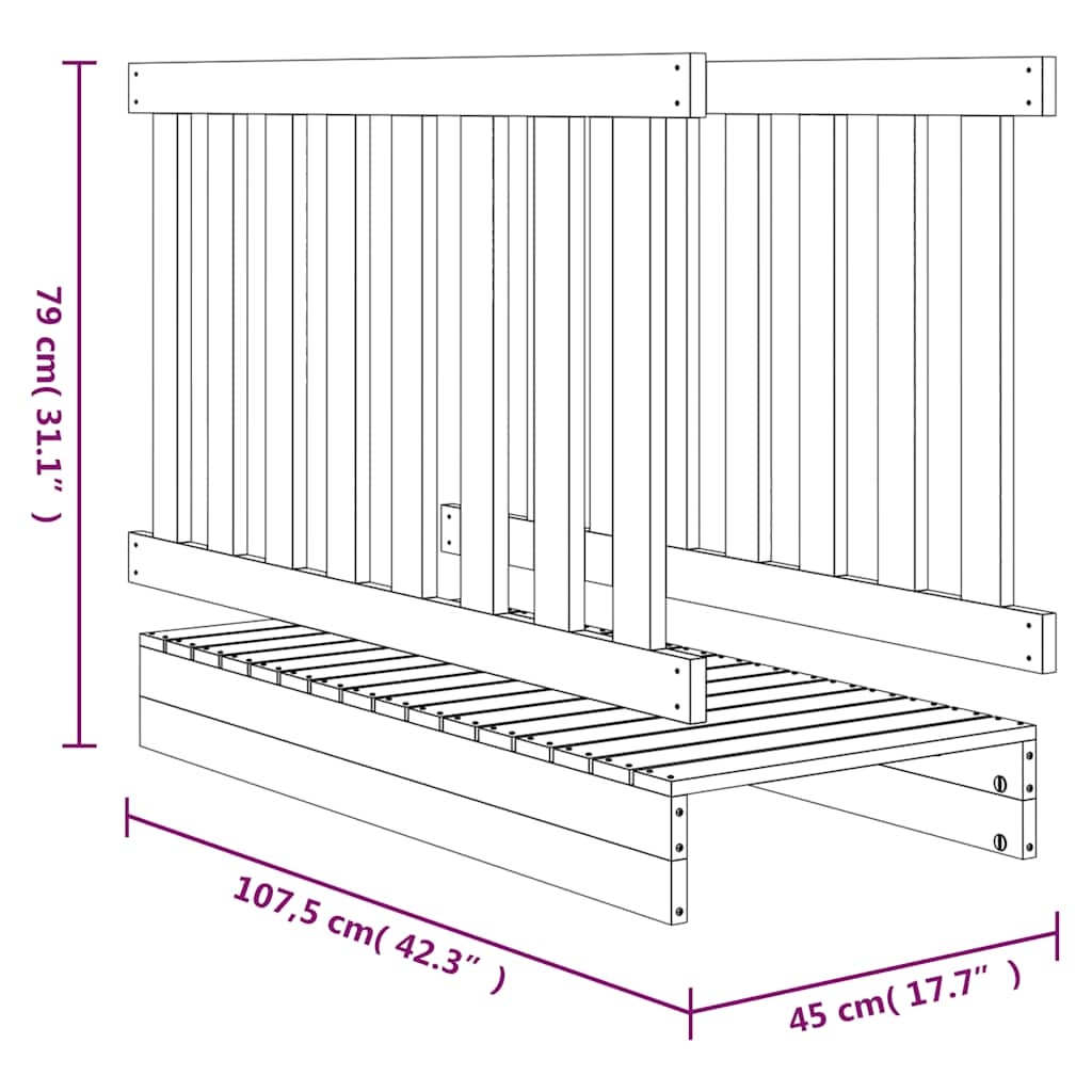 Vidaxl Spielbrücke aus Douglasienholz 45x107,5x79 cm - jetzt bis zu 33% sparen