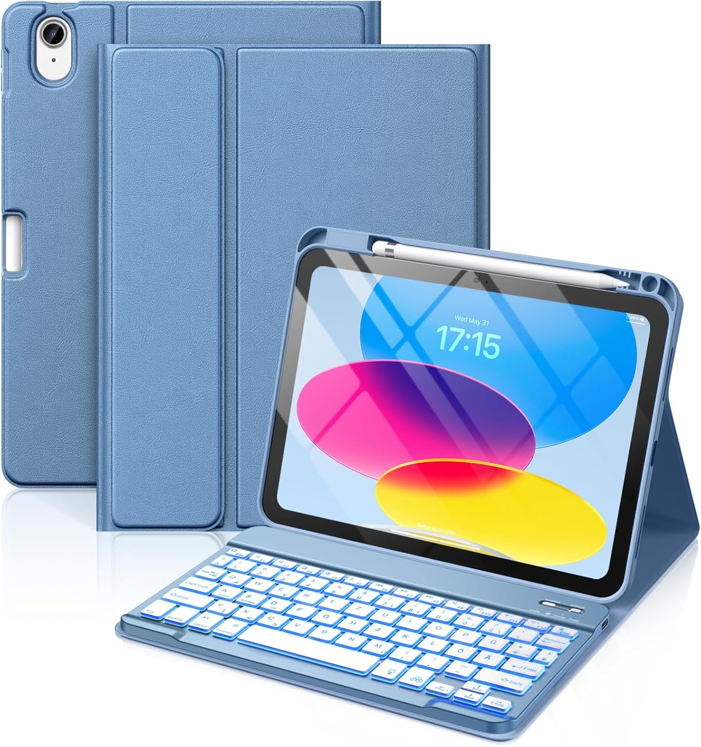 Tastatur-Hülle für iPad 10. Gen 10,9 Zoll - Schwarz - 56% Rabatt