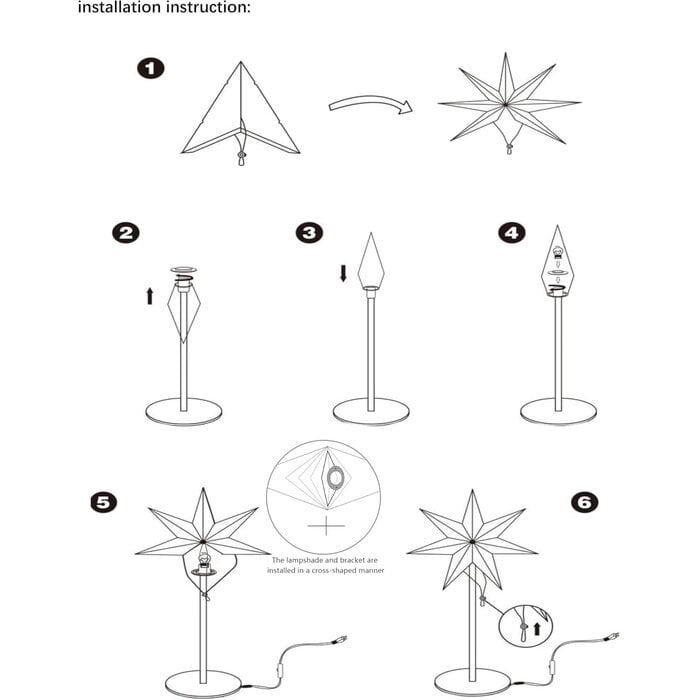 Eanloly Weihnachtsstern LED 45 cm Tischdeko - Unbenutzt & 57% Rabatt