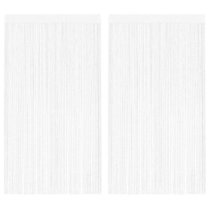Vidaxl Fadengardinen 2er-Set 100x250 cm Weiß - bis zu 32% sparen