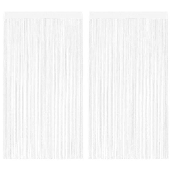 Vidaxl Fadengardinen 2er-Set 100x250 cm Weiß - bis zu 32% sparen