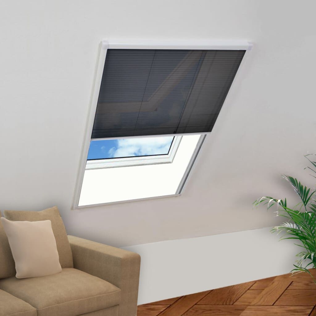 Vidaxl Plissee-Insektenschutzrollo 80x120 cm Aluminium - bis zu 33% reduziert