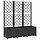 Pflanzkasten mit Rankgitter 120x40x136 cm Schwarz - bis zu 37% Rabatt