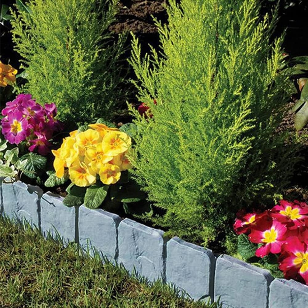 Beetumrandung in Steinoptik - 20 Stück, Grau - Sparen Sie bis zu 52%